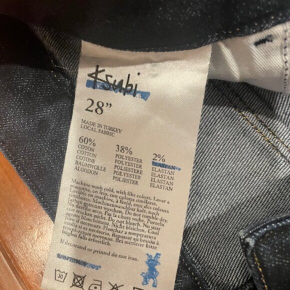 Ksubi The Mac Stretch Slim Straight Jeans After Dark - Women's Size 28 - Picture 7 of 7